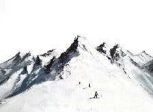 Papier peint ski alpinisme en montagne