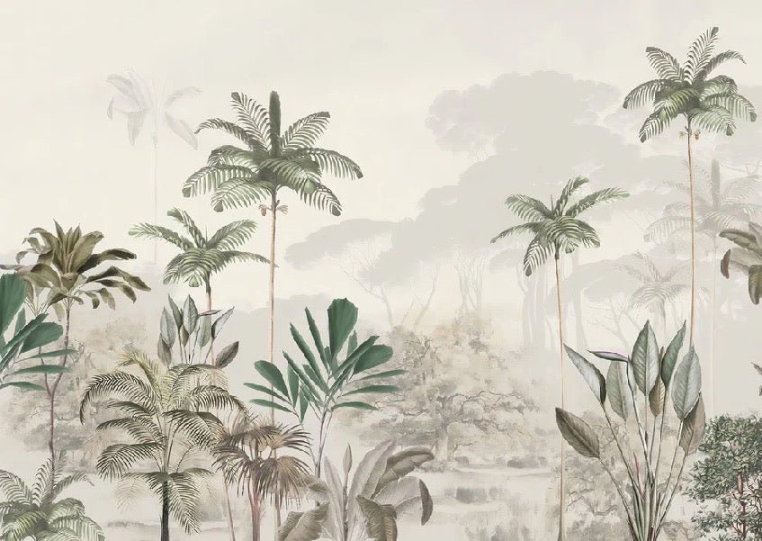 Carta da parati panoramica della giungla Green Eden