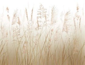 Carta da parati con fiori di campo di grano