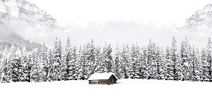 Carta da parati panoramica per chalet di montagna