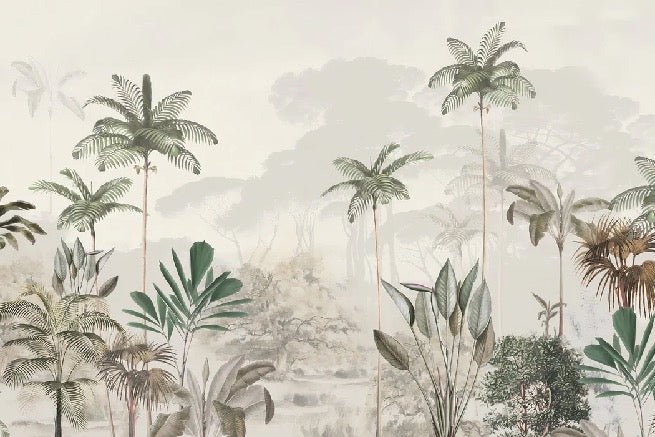 Carta da parati panoramica della giungla Green Eden