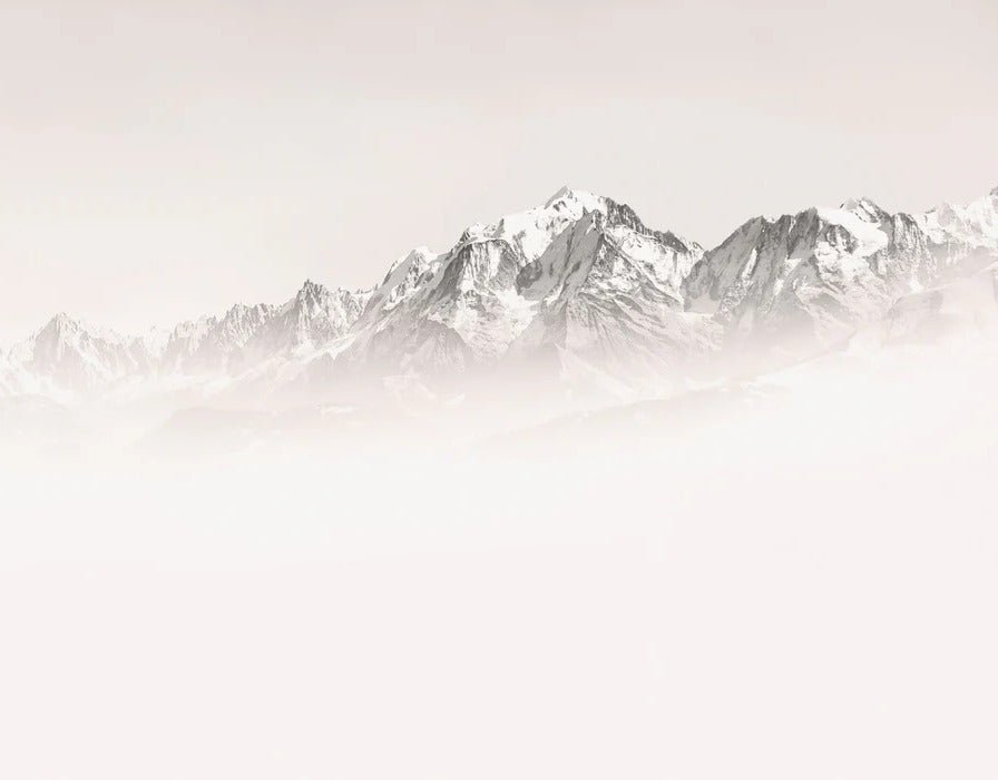 Carta da parati del Monte Bianco, mattina nebbiosa