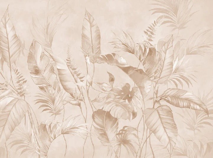 Papier peint élégante jungle poudrée, XXL, tendance