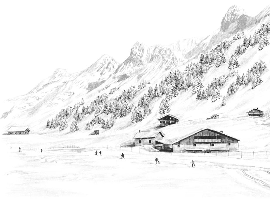 Carta da parati Clusaz ski fond montagne Confins