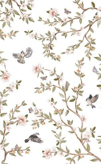 Papier peint oiseau chambre enfant, XXL, tendance