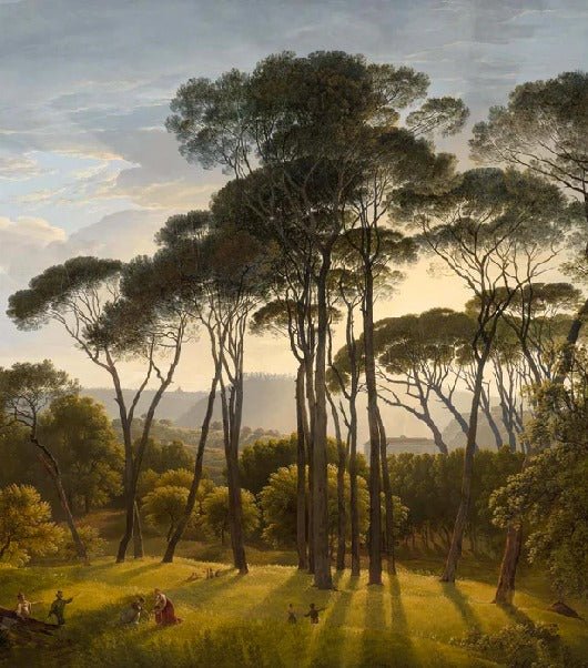 Carta da parati con paesaggio storico italiano
