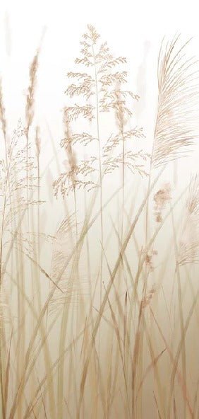 Carta da parati con fiori di campo di grano