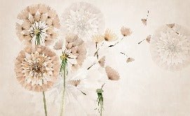 Papier peint fleur pissenlit, XXL, tendance