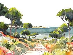 Carta da parati panoramica estiva