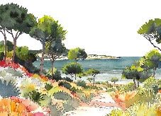 Carta da parati panoramica estiva