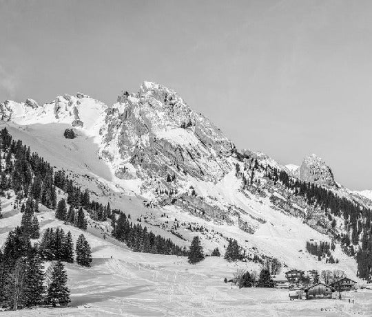 Carta da parati panoramica per chalet alpino
