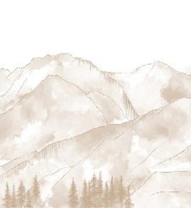 Papier peint panoramique Aravis sépia, XXL, tendance