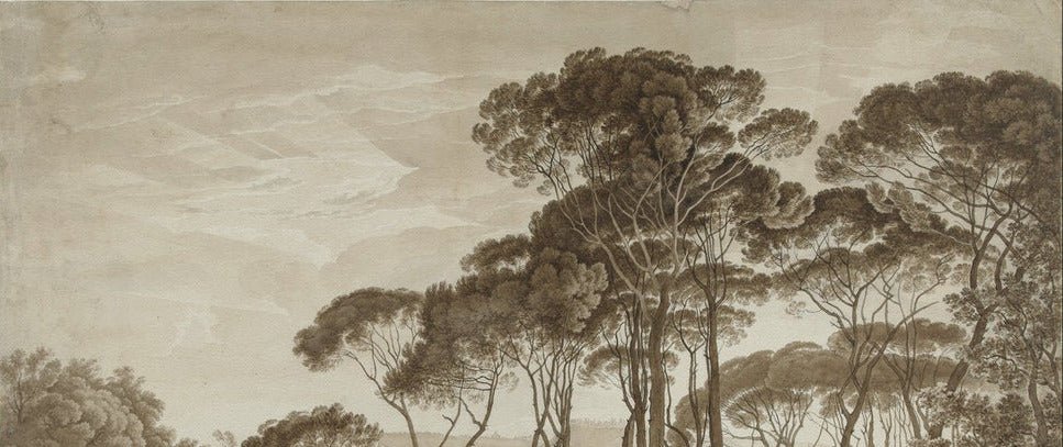 Papier peint panoramique paysage italien ambré, XXL, tendance