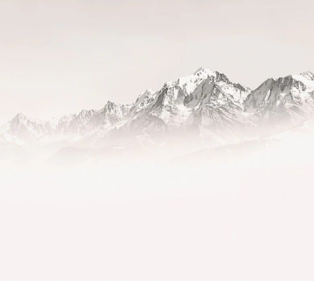 Carta da parati del Monte Bianco, mattina nebbiosa