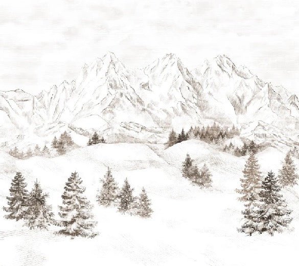 Papier peint montagne massif des Alpes, XXL, tendance