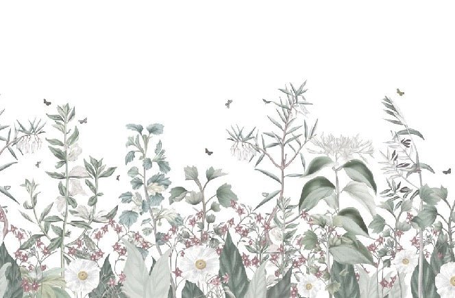 Carta da parati con fiori selvatici