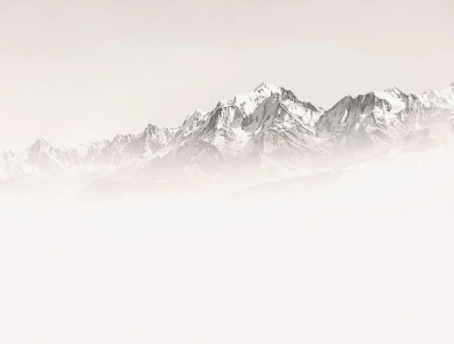 Carta da parati del Monte Bianco, mattina nebbiosa