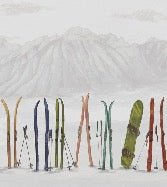 Carta da parati per lo sci di Courchevel