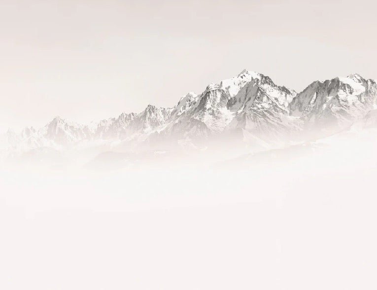 Carta da parati del Monte Bianco, mattina nebbiosa