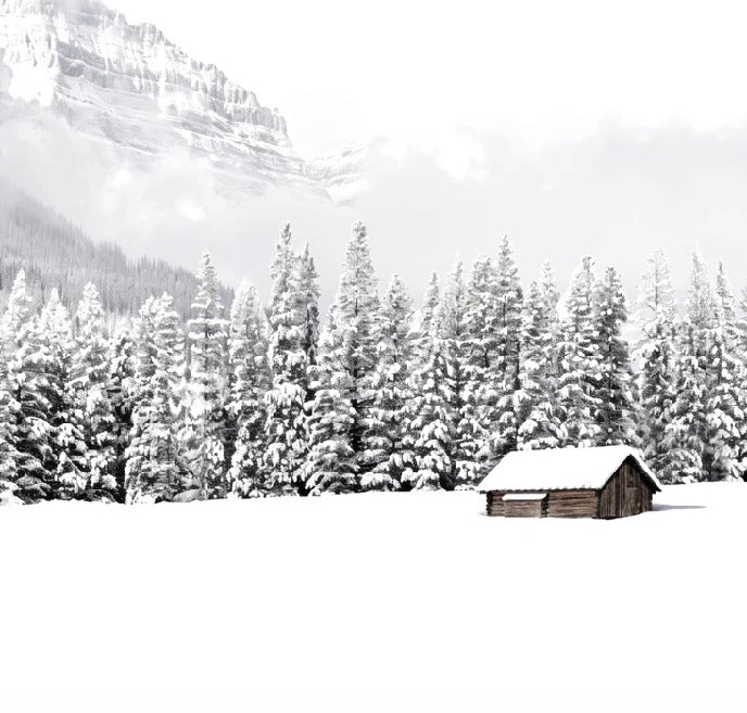 Carta da parati panoramica per chalet di montagna