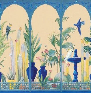 Carta da parati panoramica sul giardino tropicale