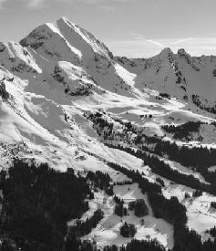 Carta da parati Aravis in bianco e nero