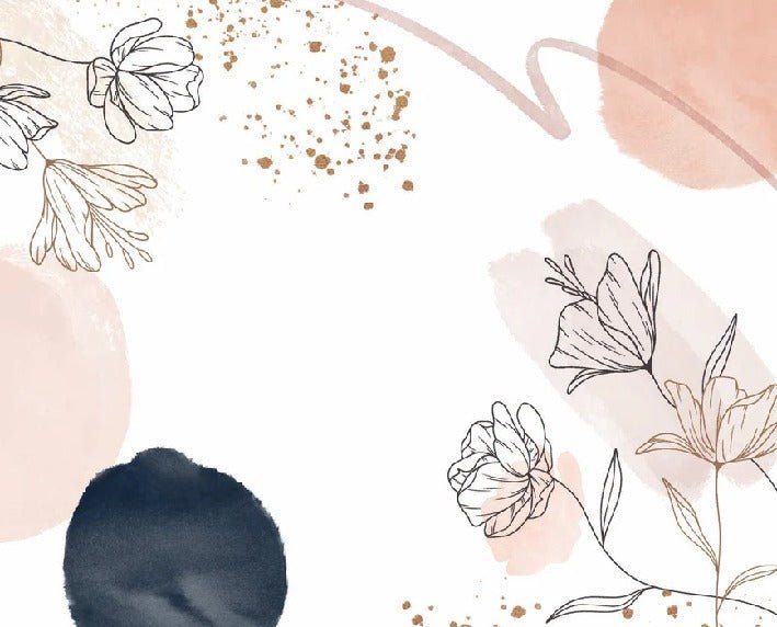 Carta da parati con forme e fiori