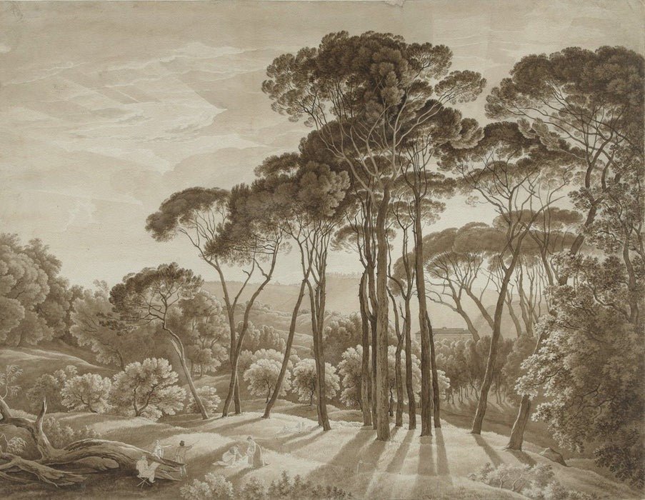 Papier peint panoramique paysage italien ambré, XXL, tendance