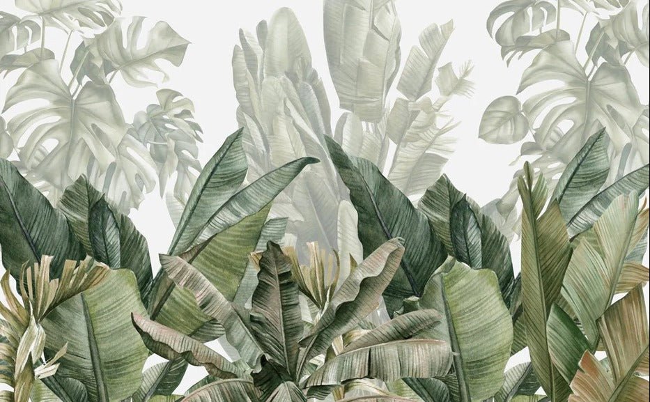 Carta da parati panoramica verde banana