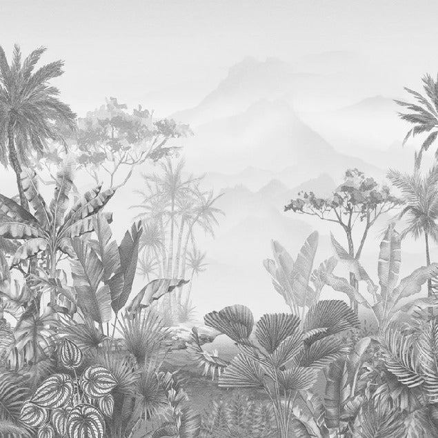 Papier peint tendance tropical sepia, XXL, tendance