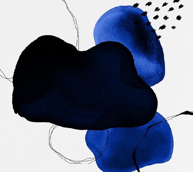 Carta da parati moderna in acquerello blu petrolio