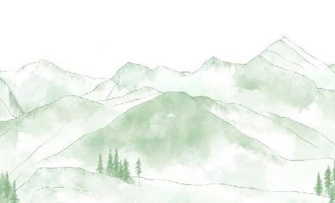 Carta da parati Aravis verde chiaro