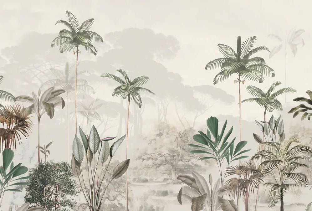 Carta da parati panoramica della giungla Green Eden