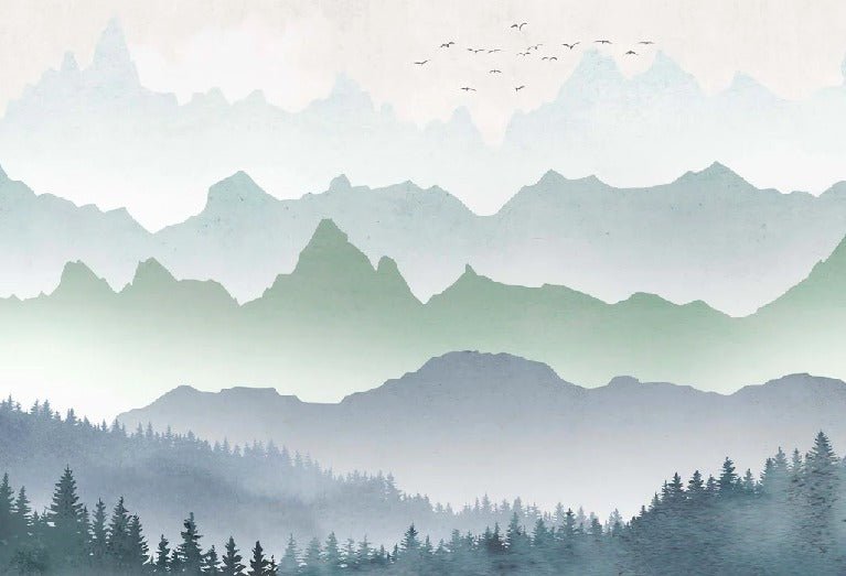 Forest morning mist wallpaper, XXL, tendance