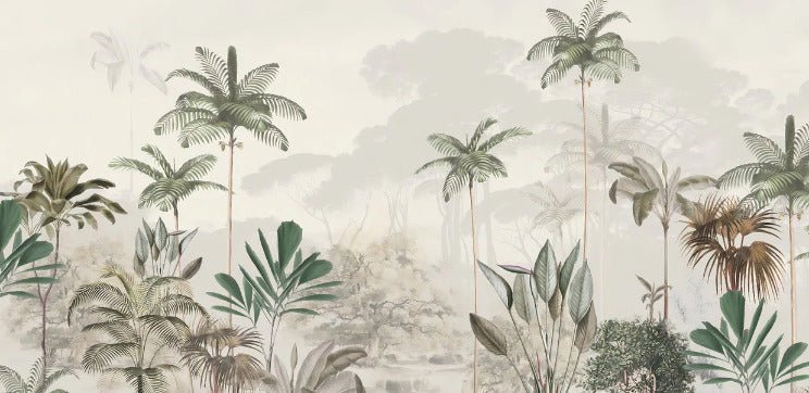 Carta da parati panoramica della giungla Green Eden