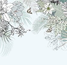 Carta da parati natura trendy acqua verde pianta