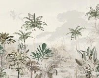 Carta da parati panoramica della giungla Green Eden