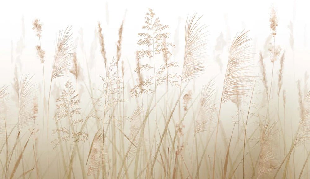 Carta da parati con fiori di campo di grano
