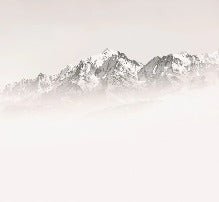Carta da parati del Monte Bianco, mattina nebbiosa