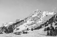 Carta da parati panoramica per chalet alpino