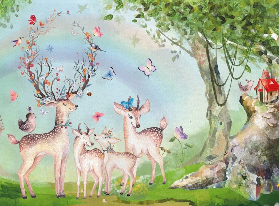 Carta da parati della famiglia Deer