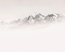 Carta da parati del Monte Bianco, mattina nebbiosa