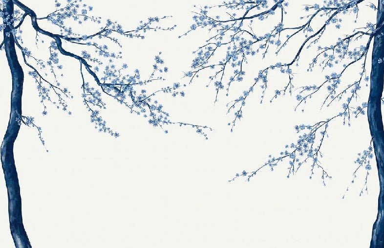 Carta da parati panoramica Sakura white flower