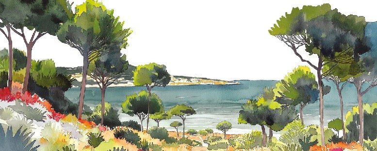 Carta da parati panoramica estiva