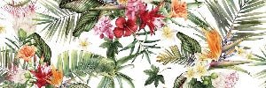 Papier peint tropical & Fleurs colorées, XXL, tendance