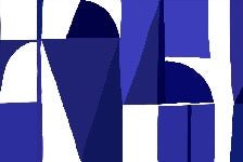 Carta da parati blu in stile Memphis
