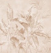 Elegante carta da parati della giungla polverosa