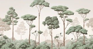 Carta da parati con brezza della pineta