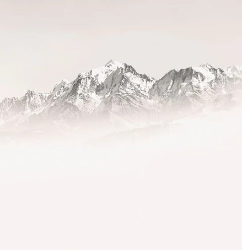 Carta da parati del Monte Bianco, mattina nebbiosa