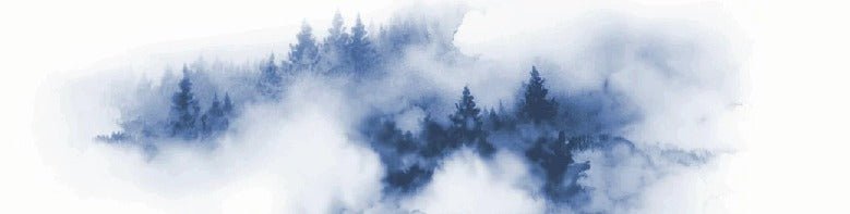 Papier peint brume des Cimes bleu, XXL, tendance